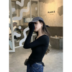 Gothic Irregular Hem Long Sleeve Top - T-Shirts - T-Shirts - 5