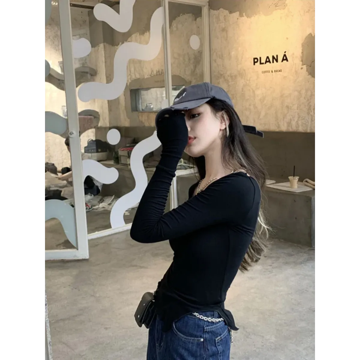 Gothic Irregular Hem Long Sleeve Top - T-Shirts - T-Shirts - 7