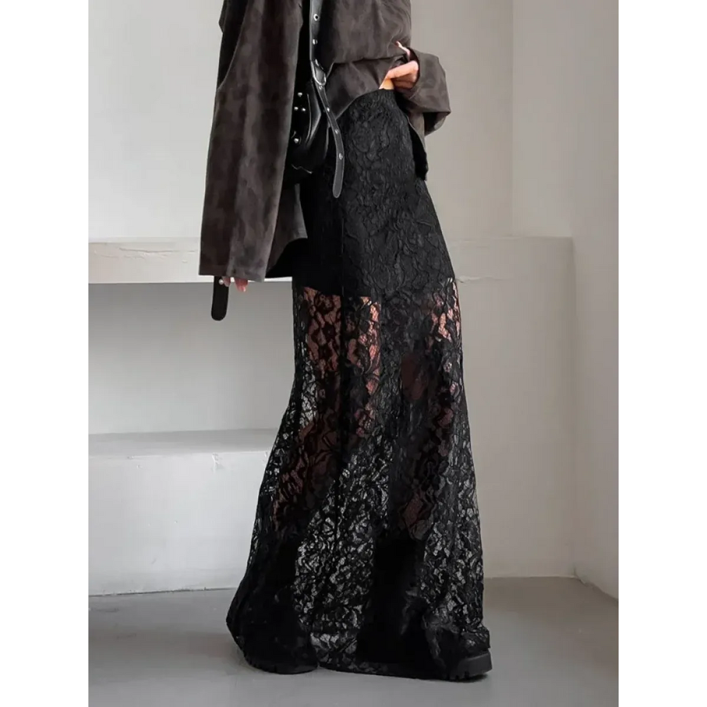 Gothic Lace Maxi Skirt - Bottoms - Skirts - 1