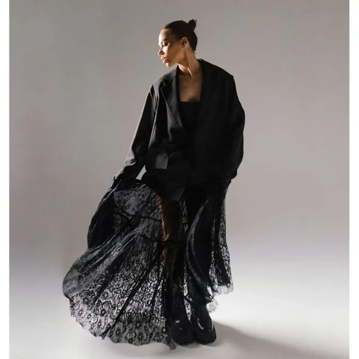 Gothic Lace Maxi Skirt - Bottoms - Skirts - 2