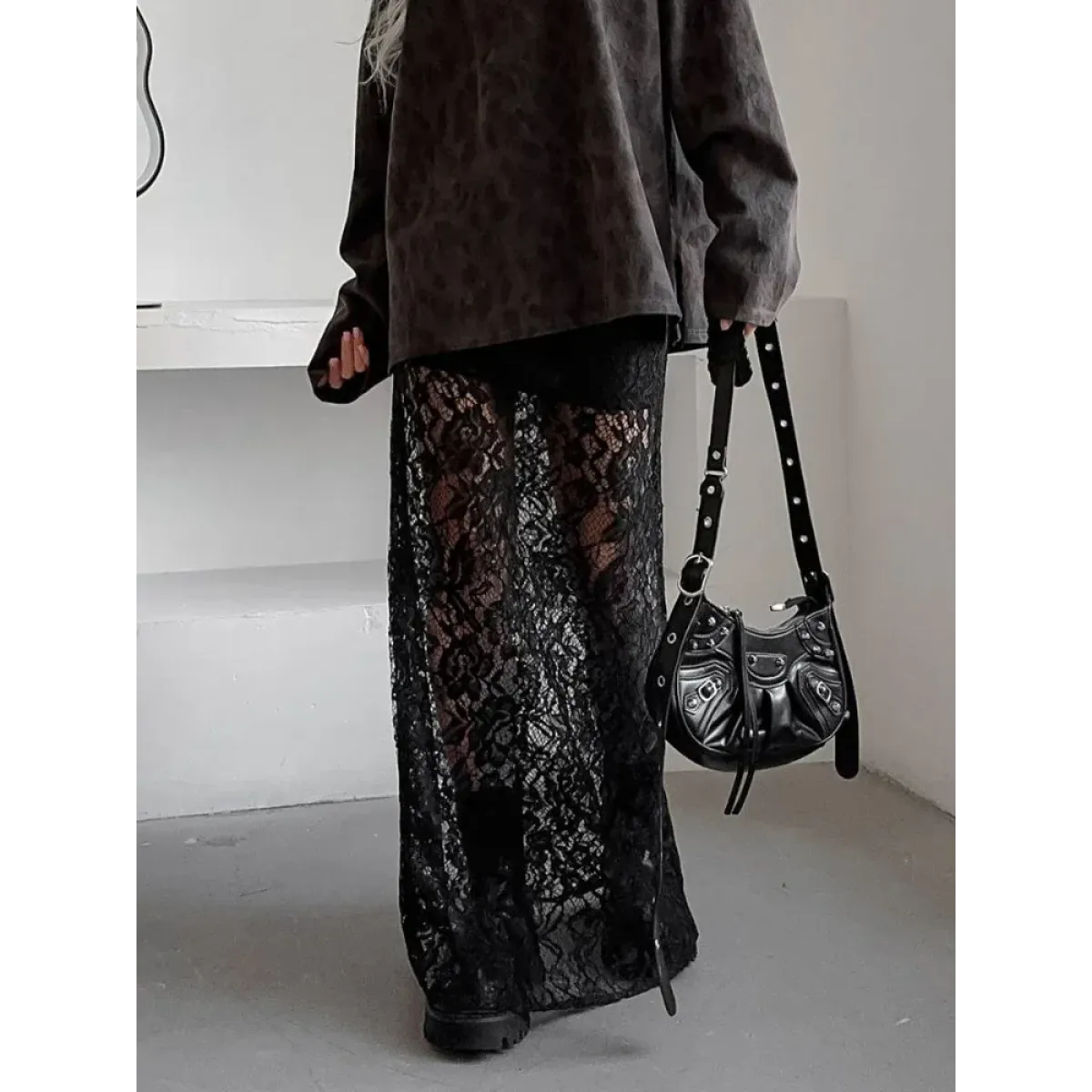 Gothic Lace Maxi Skirt - Bottoms - Skirts - 3