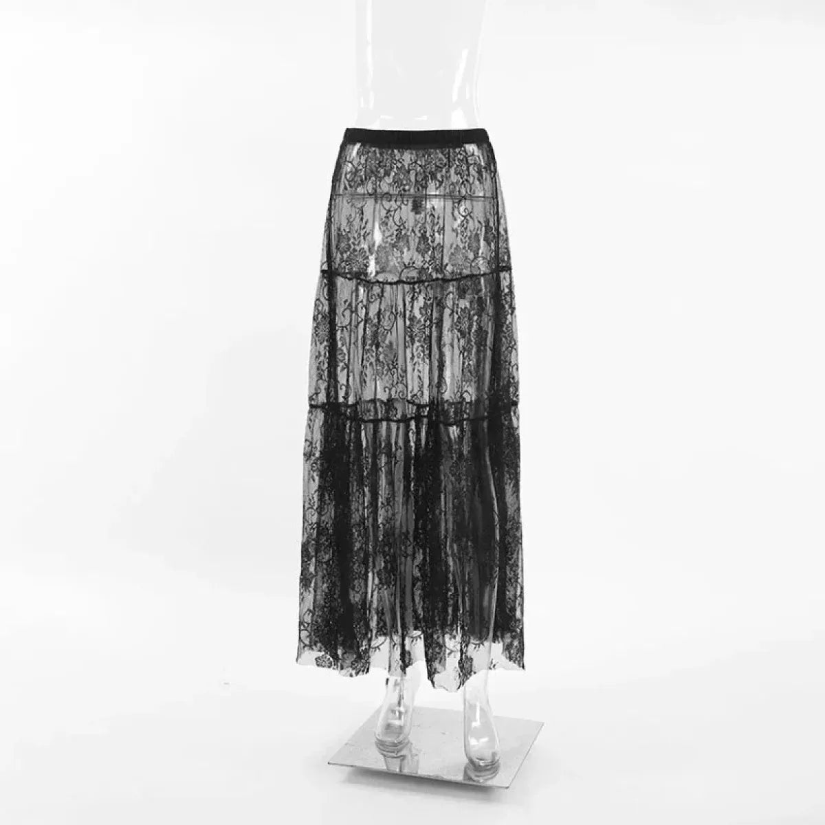 Gothic Lace Maxi Skirt - Bottoms - Skirts - 6
