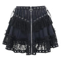 Punk Vintage High-Waist Skirt – Kawaii Harajuku Gothic Mini - Bottoms - Short - Skirts - 7