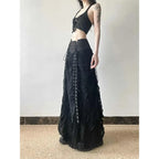 Gothic Lace Patchwork Maxi Skirt - Bottoms - Skirts - 2