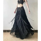 Gothic Lace Patchwork Maxi Skirt - Bottoms - Skirts - 6