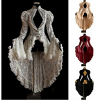 Gothic Lace Renaissance Dress – Vintage Medieval Cosplay - All Dresses - Long - Cosplay - 1