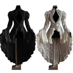 Gothic Lace Renaissance Dress – Vintage Medieval Cosplay - All Dresses - Long - Cosplay - 2