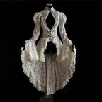 Gothic Lace Renaissance Dress – Vintage Medieval Cosplay - All Dresses - Long - Cosplay - 3
