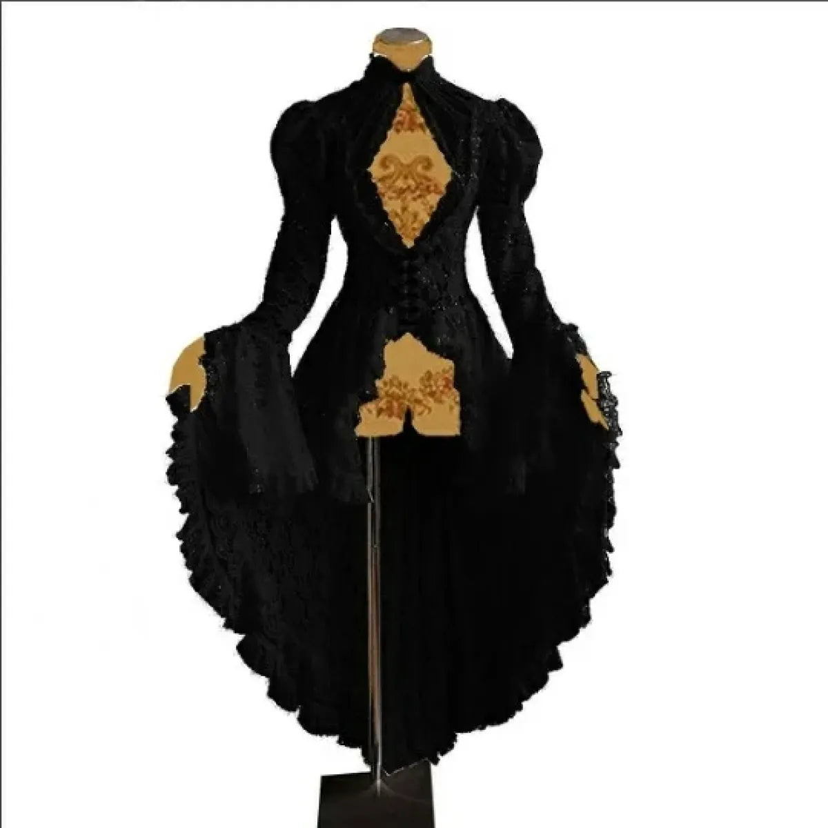 Gothic Lace Renaissance Dress – Vintage Medieval Cosplay - All Dresses - Long - Cosplay - 6