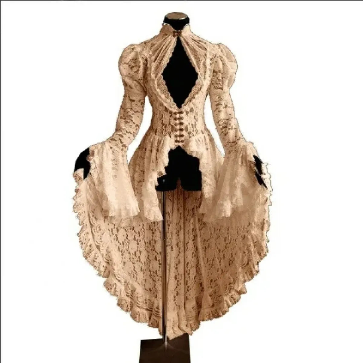 Gothic Lace Renaissance Dress – Vintage Medieval Cosplay - All Dresses - Long - Cosplay - 10