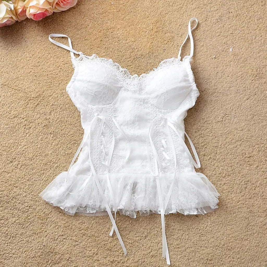 Gothic Lace Ruffle Skirt - Bottoms - Skirts - 12