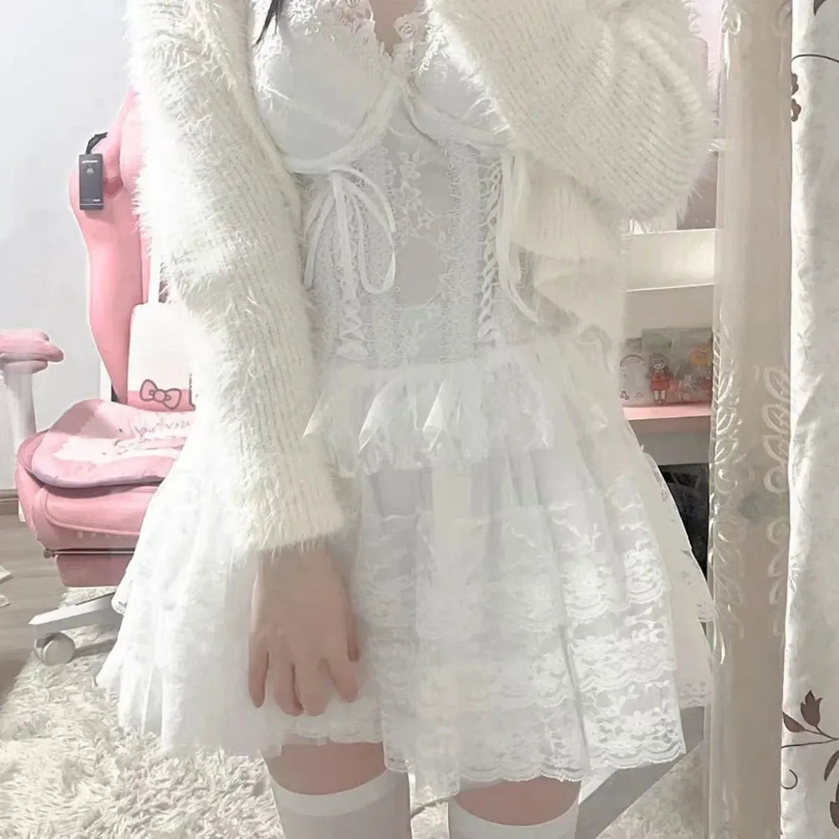 Gothic Lace Ruffle Skirt - Bottoms - Skirts - 3