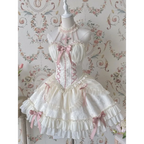 Harajuku Gothic Lolita Halter Dress – Off Shoulder Slim Waist Bow - All Dresses - Long - Halter - Lolita Dress - 5