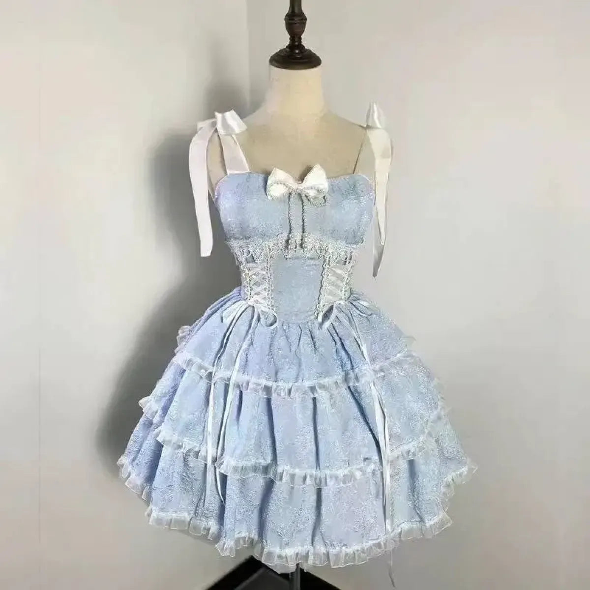 Fairy Ruffle Bow High-Low Gothic Lolita JSK Dress - All Dresses - Lolita Dress - 10