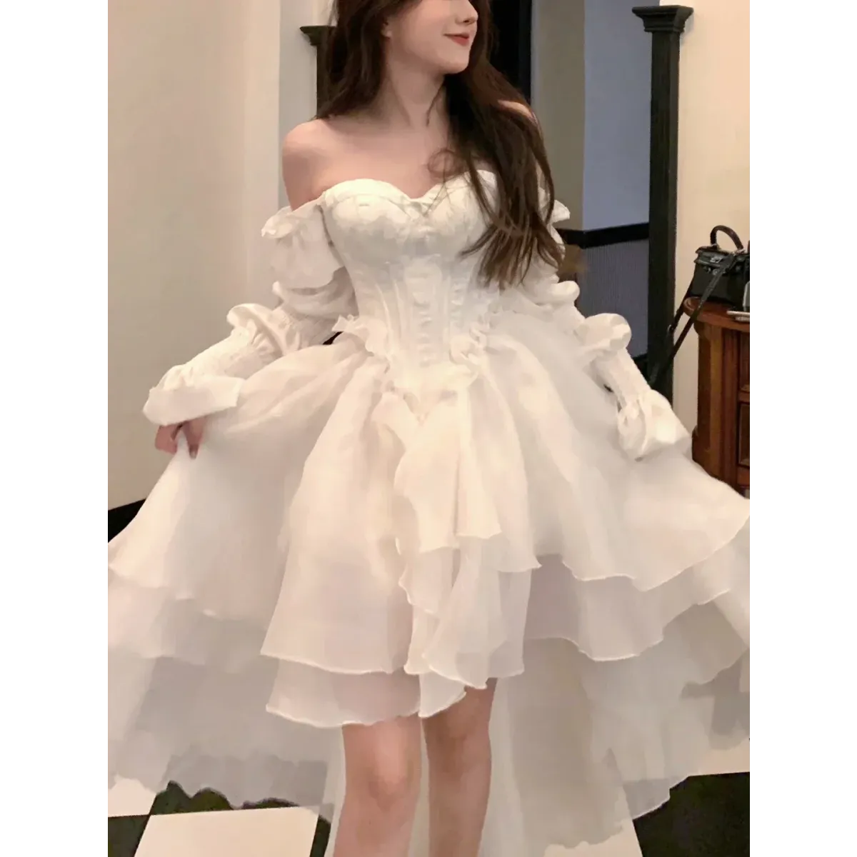 Ruffled Bow Gothic Lolita Princess JSK Dress - All Dresses - Lolita Dress - 3