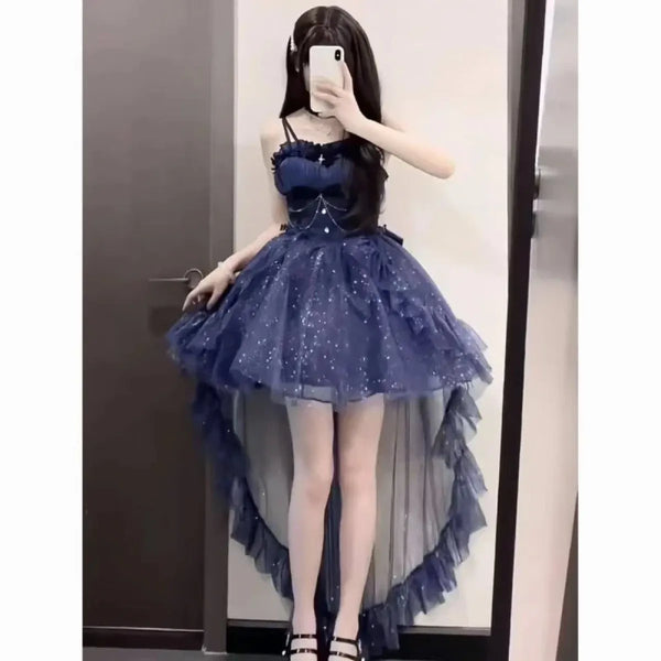 Ruffled Bow Gothic Lolita Princess JSK Dress - All Dresses - Lolita Dress - 1
