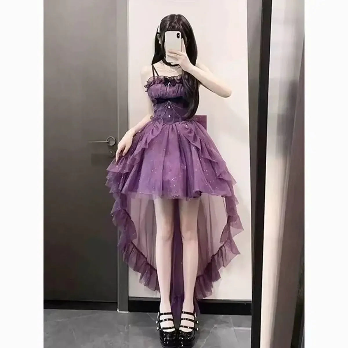 Ruffled Bow Gothic Lolita Princess JSK Dress - All Dresses - Lolita Dress - 4