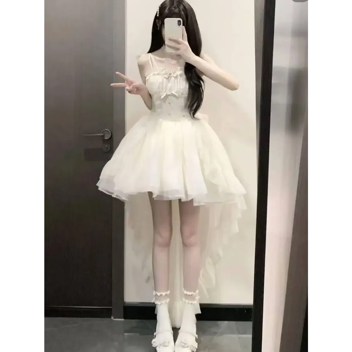 Ruffled Bow Gothic Lolita Princess JSK Dress - All Dresses - Lolita Dress - 5