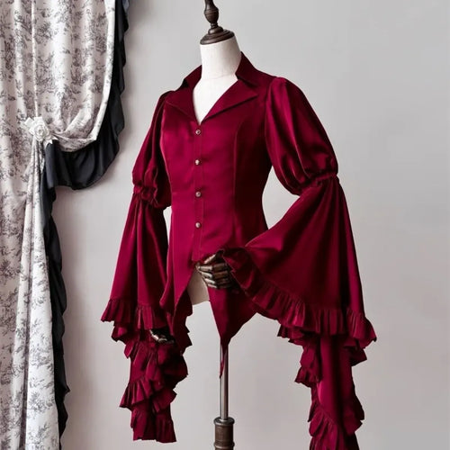 Gothic Lolita Flare Sleeve Victorian Blouse - Women’s Clothing & Accessories - Blouse - 2