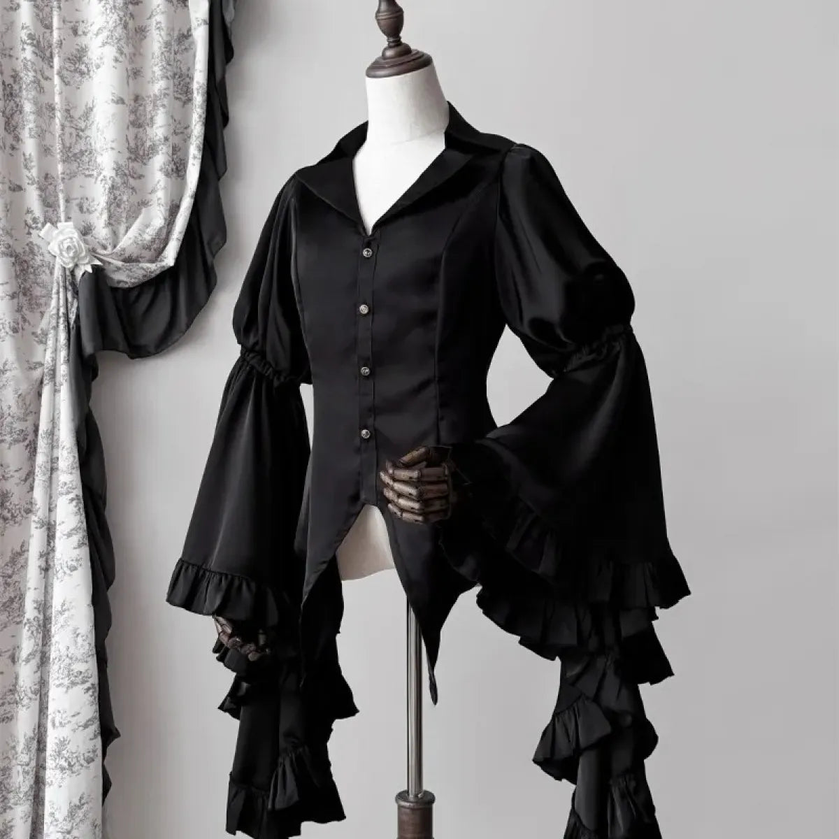 Gothic Lolita Flare Sleeve Victorian Blouse - Women’s Clothing & Accessories - Blouse - 3