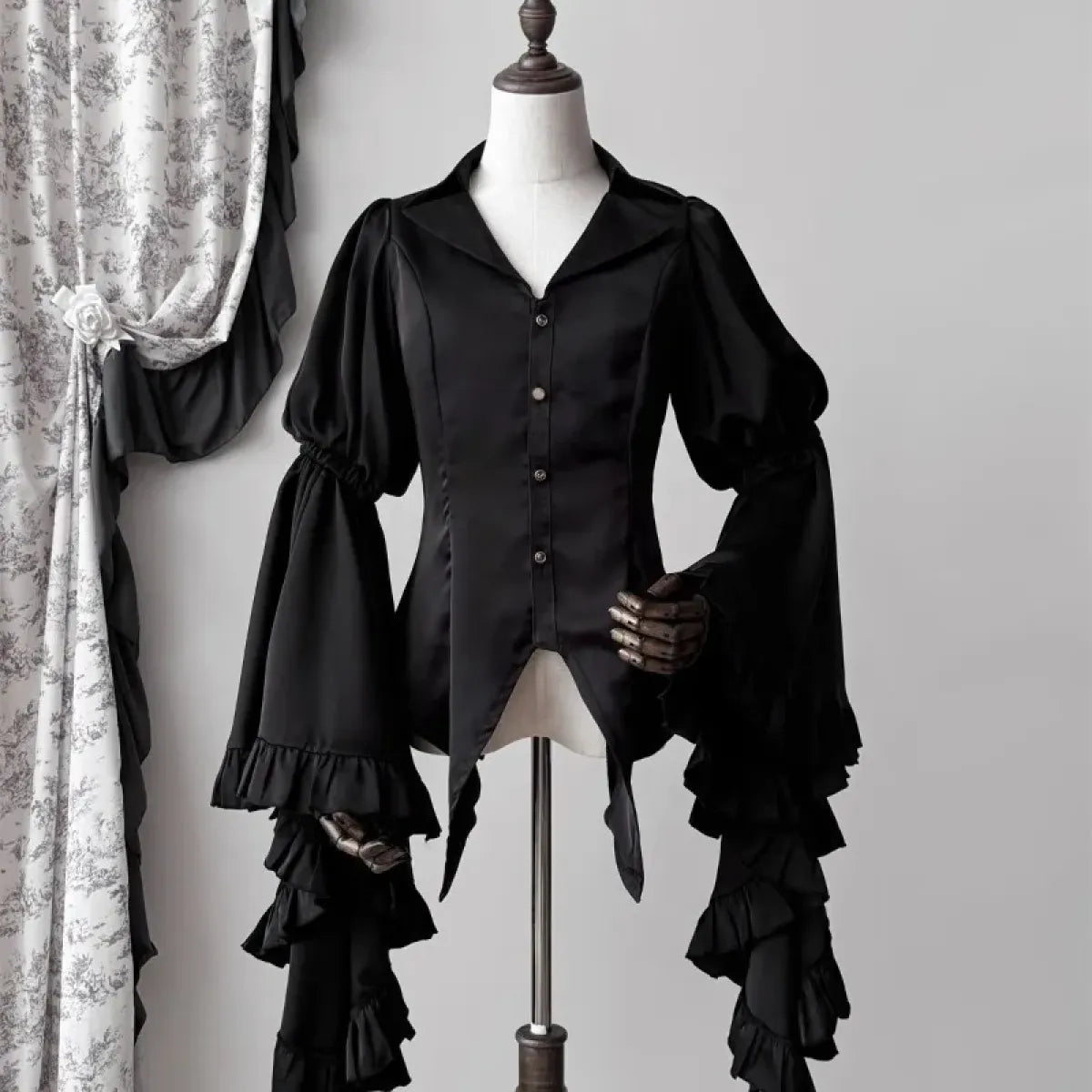 Gothic Lolita Flare Sleeve Victorian Blouse - Women’s Clothing & Accessories - Blouse - 1
