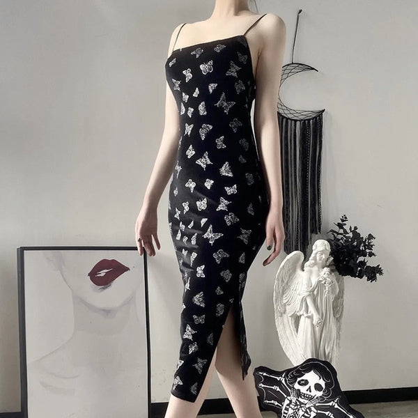 Black Gothic Lolita Midi - Dresses - 1