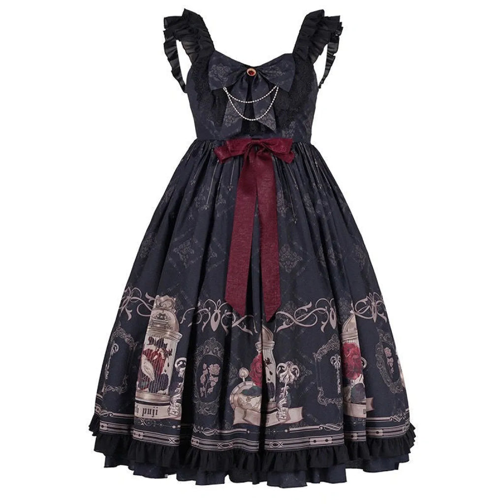Gothic Lolita Print Dress - All Dresses - Dress - 12
