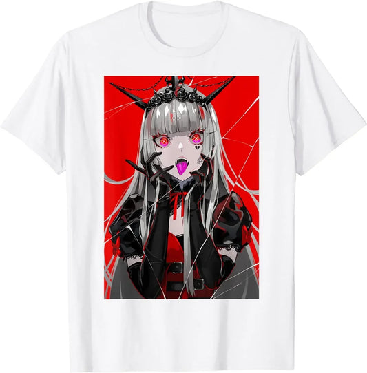 Gothic Lolita Vampire Tee - White / M / No | CHINA - T-Shirts - Shirts & Tops - 2 - 2024