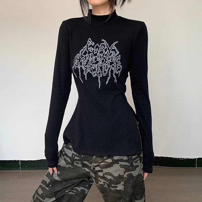 Gothic Long Sleeve Top - T-Shirts - T-Shirts - 5 - 2024