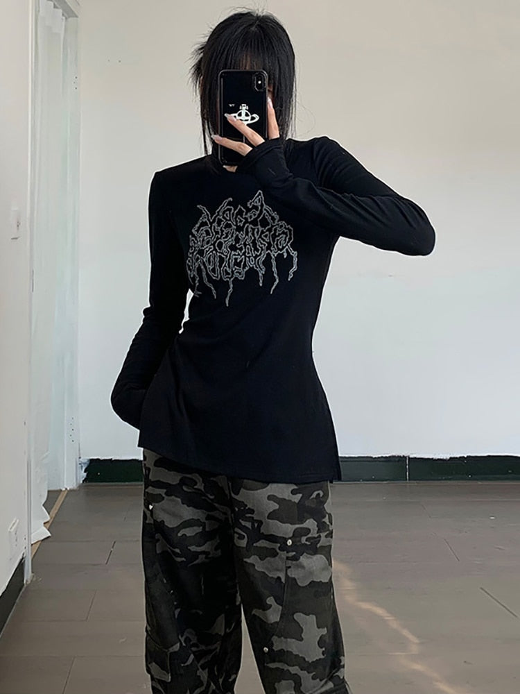 Gothic Long Sleeve Top - T-Shirts - T-Shirts - 4 - 2024