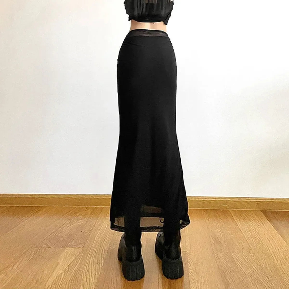 Gothic Mesh Maxi Skirt - Bottoms - Skirts - 6