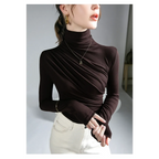 Gothic Pleated Turtleneck Top - Tops & Tees - Tops - 5