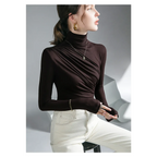 Gothic Pleated Turtleneck Top - Tops & Tees - Tops - 6