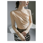 Gothic Pleated Turtleneck Top - Tops & Tees - Tops - 9