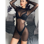 Gothic Sheer Mesh Bodycon Dress - All Dresses - Dresses - 6