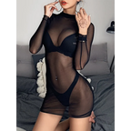 Gothic Sheer Mesh Bodycon Dress - All Dresses - Dresses - 7