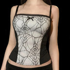 Gothic Spider Lace Cami Top - Tops & Tees - Tops - 15