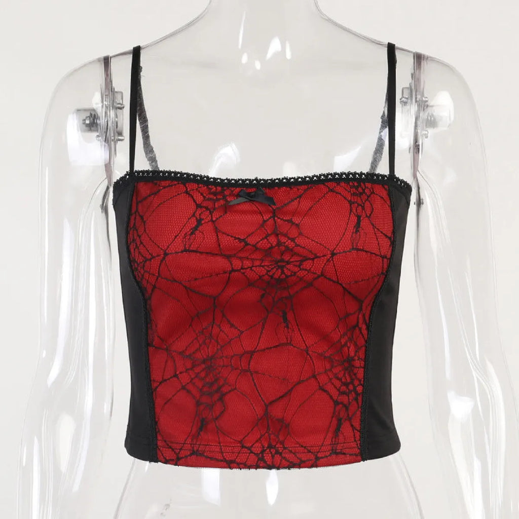 Gothic Spider Lace Cami Top - Tops & Tees - Tops - 5