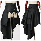 Gothic Steampunk Bustle Skirt – Victorian Corset Punk Style - Bottoms - Skirts - 4