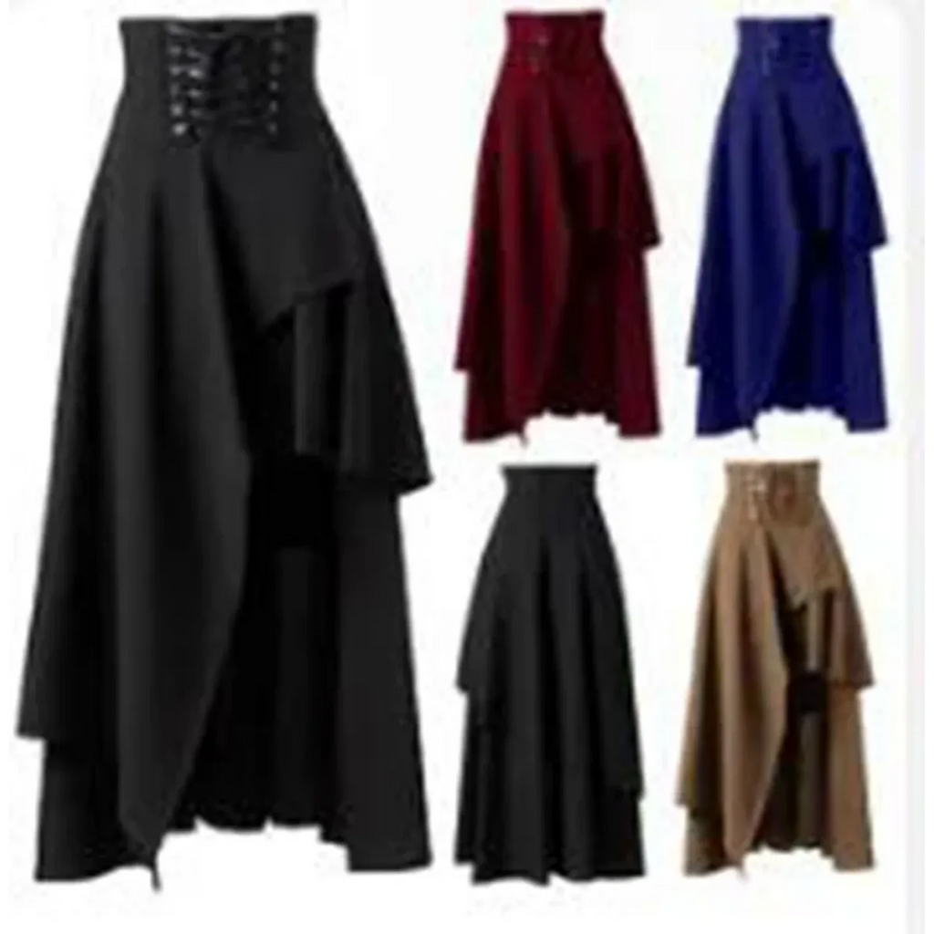 Gothic Steampunk Bustle Skirt – Victorian Corset Punk Style - Bottoms - Skirts - 6