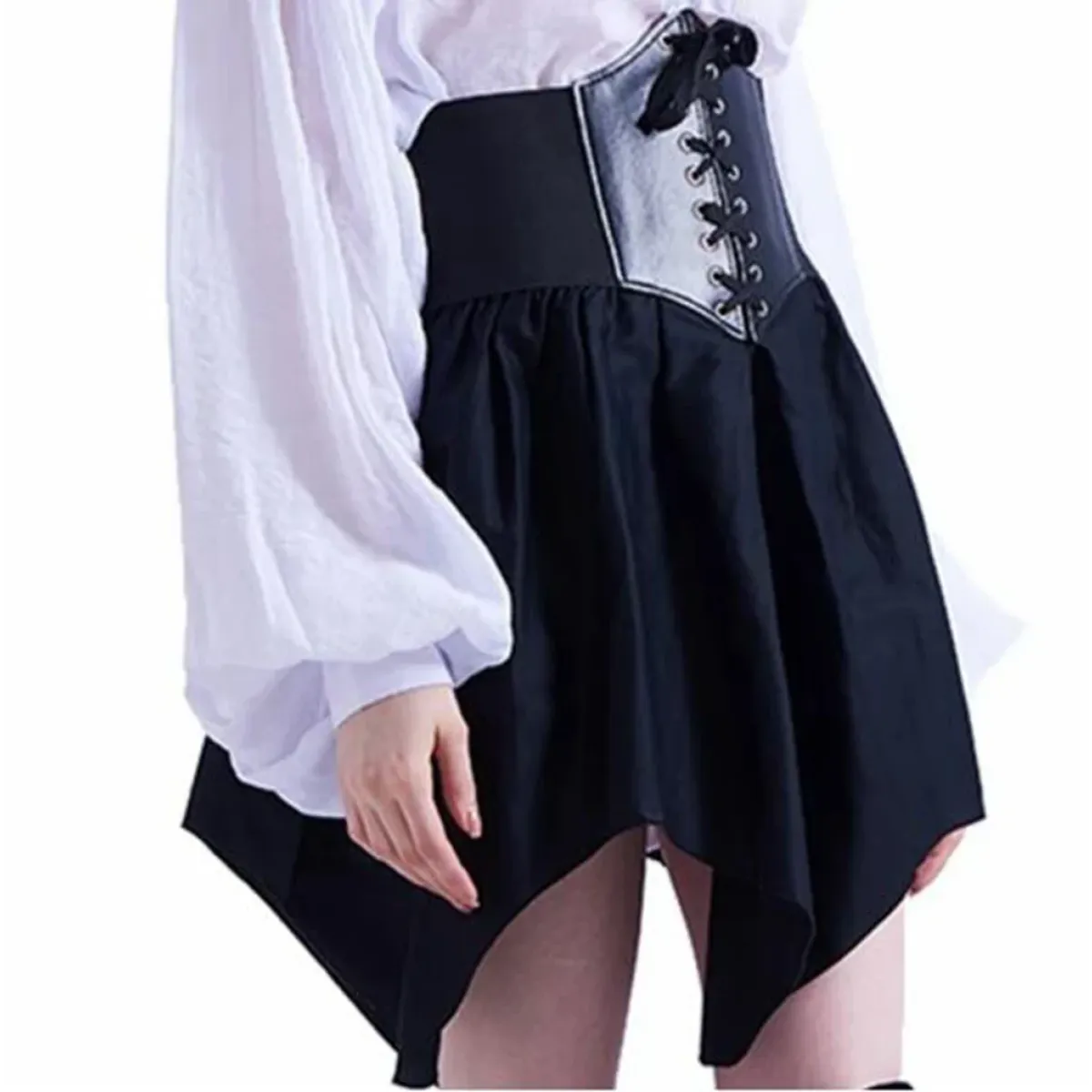 Gothic Steampunk Bustle Skirt – Victorian Corset Punk Style - Bottoms - Skirts - 5