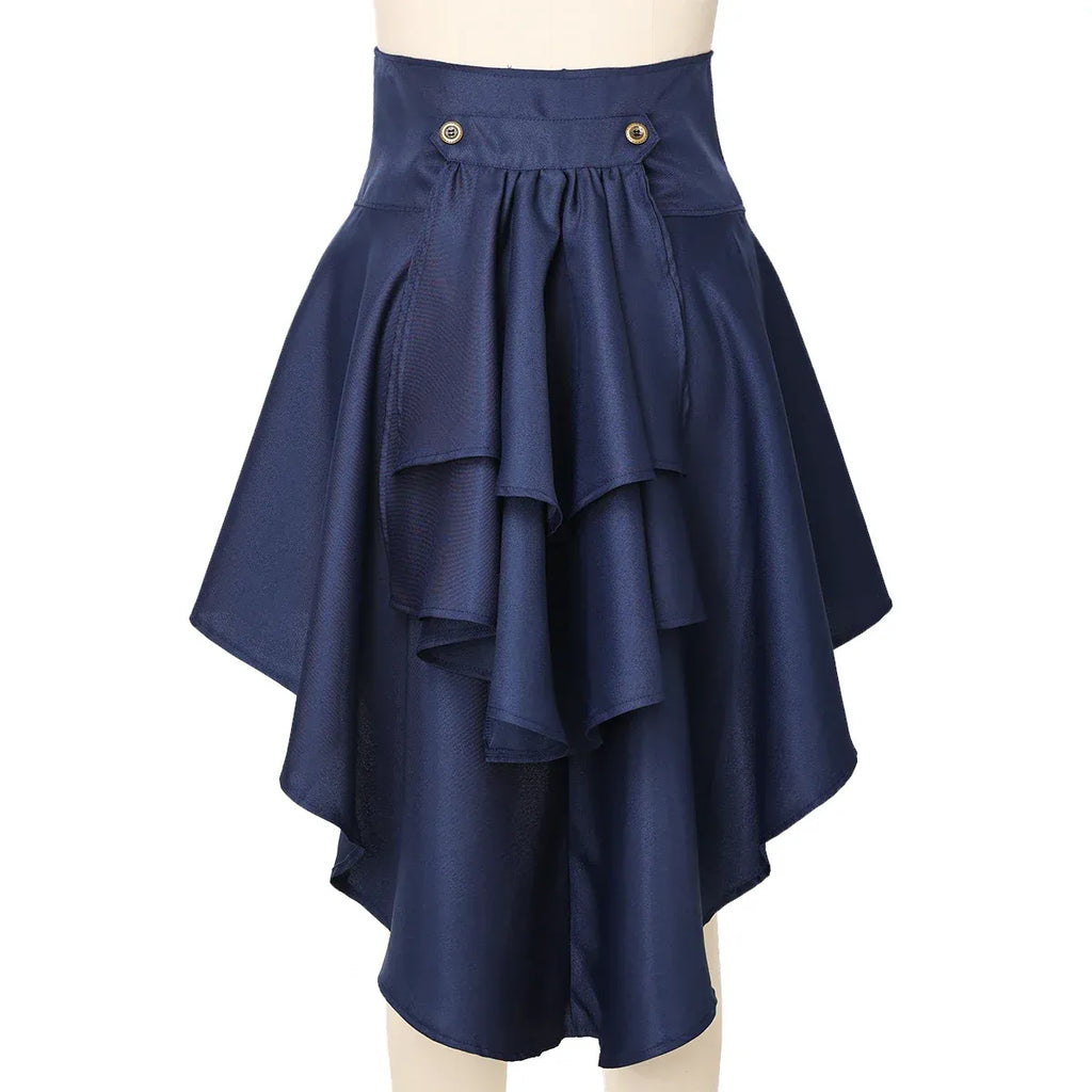 Gothic Steampunk Bustle Skirt – Victorian Corset Punk Style - Bottoms - Skirts - 13