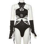 Gothic Techwear Hollow-Out Bodysuit - Women’s Clothing & Accessories - Bodysuits - 15
