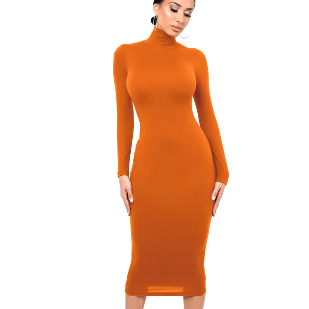 Gothic Turtleneck Bodycon Dress - All Dresses - bodycon - 4