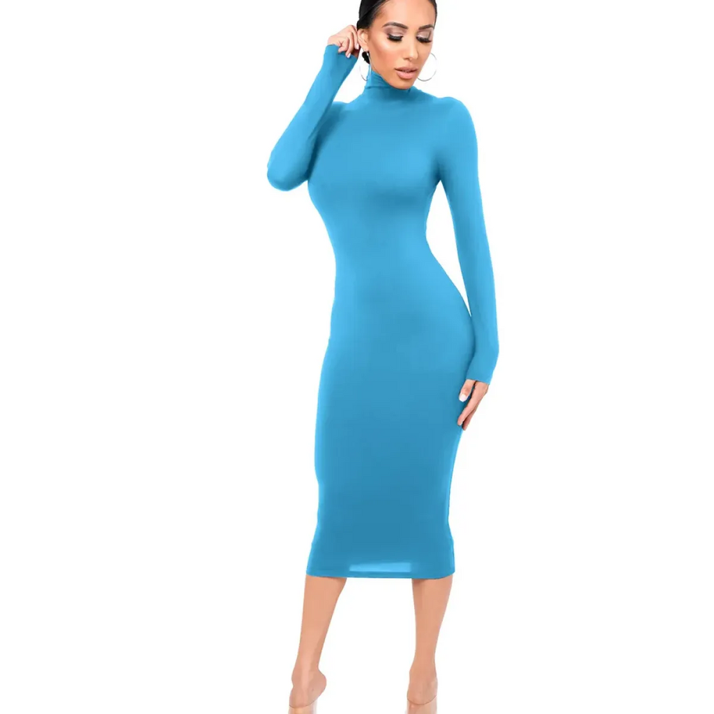 Gothic Turtleneck Bodycon Dress - All Dresses - bodycon - 5