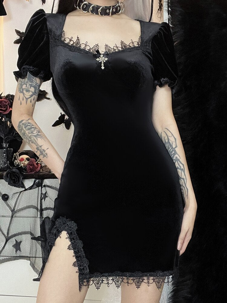 Gothic Velvet Dress - All Dresses - Dresses - 4 - 2024