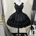 Gothic Victorian Lolita Dress - Punk Lace & Bow - All Dresses - 5