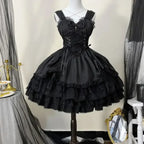 Gothic Victorian Lolita Dress - Punk Lace & Bow - All Dresses - 5