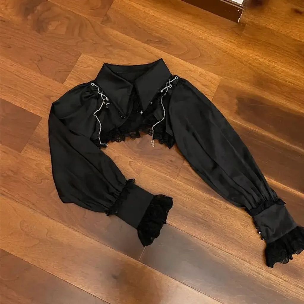 Gothic Victorian Lolita Dress - Punk Lace & Bow - All Dresses - 6