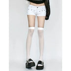 Gothic Y2K Denim Shorts – High Waist Harajuku Emo Style - Shorts - Shorts - 6